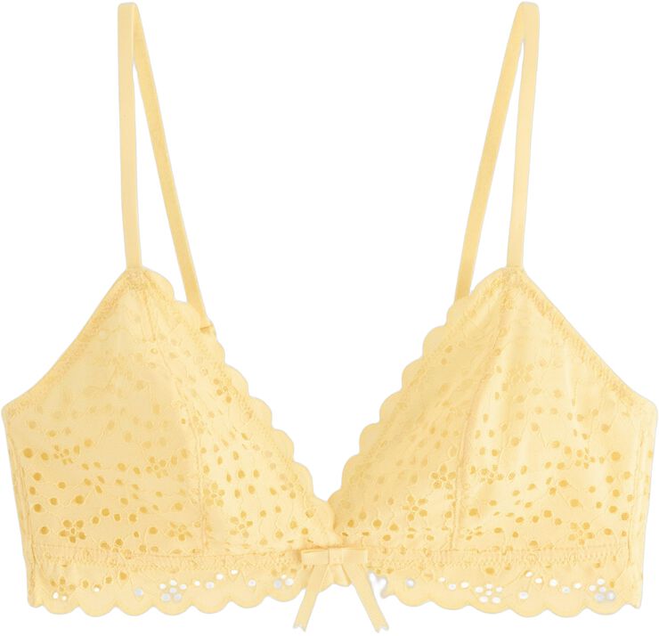 Bralette med blonder