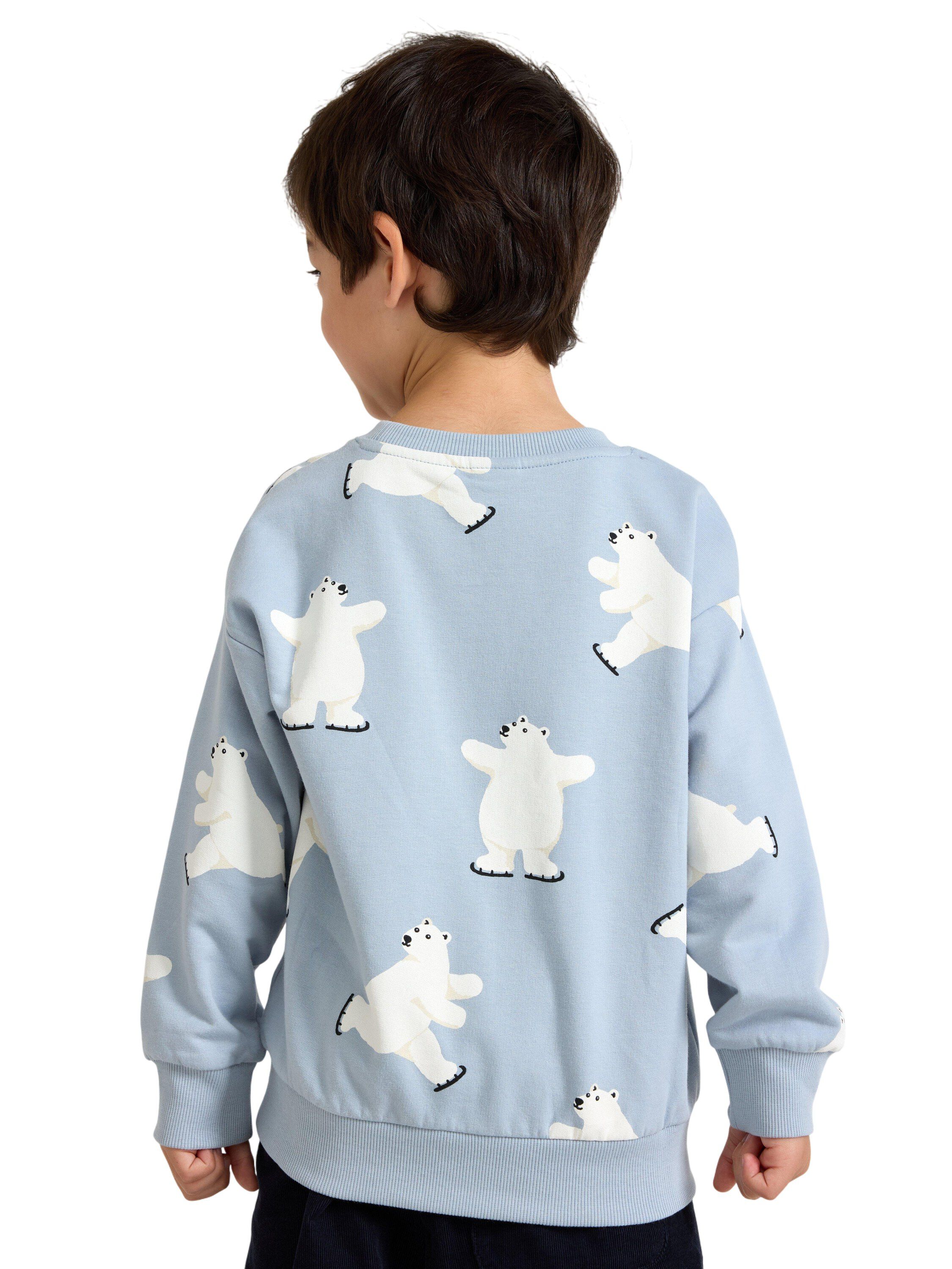 Bekv&auml;m sweatshirt i bomullstrik&aring; me