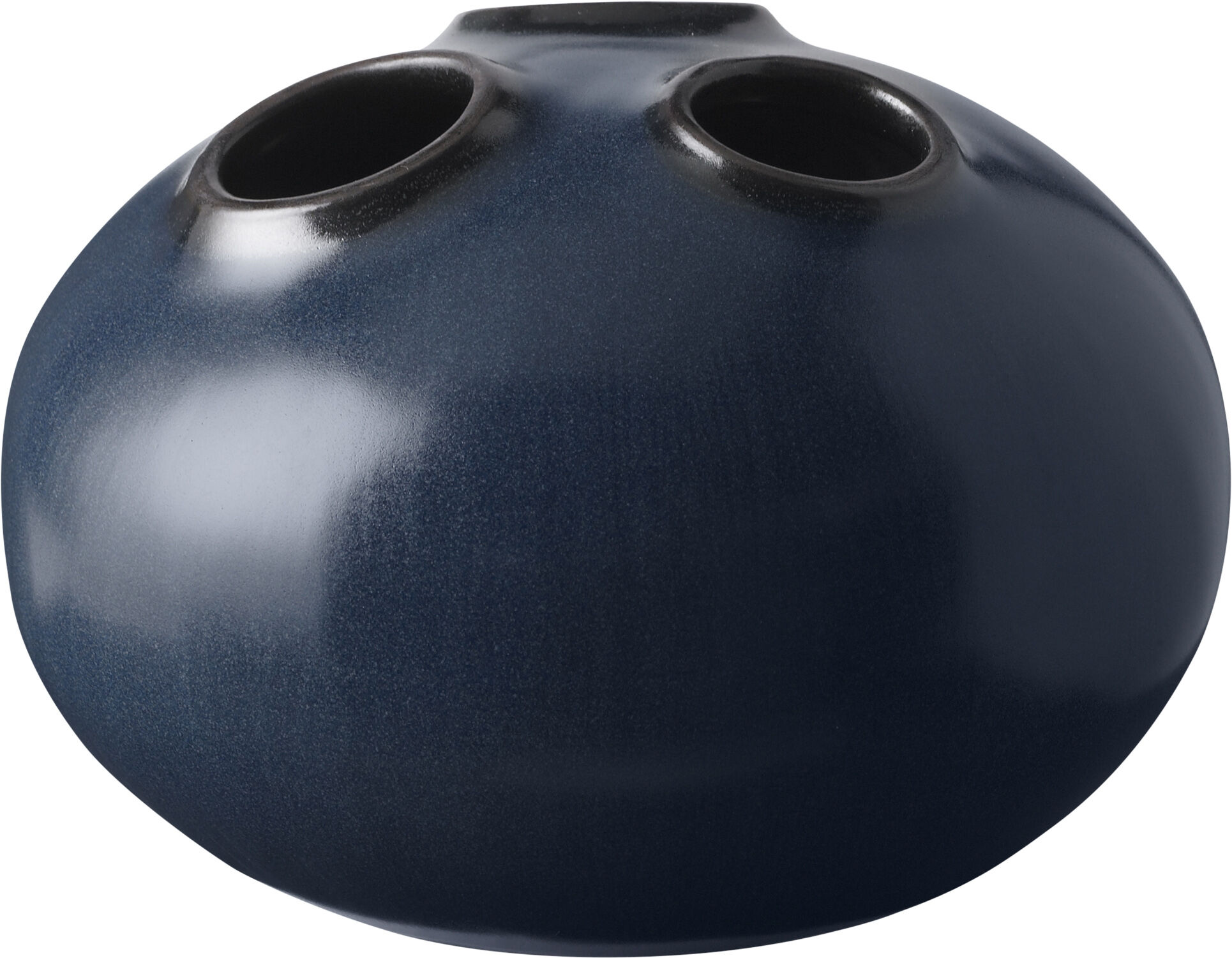 Trio, vase, m&oslash;rk bl&aring;, 11 cm