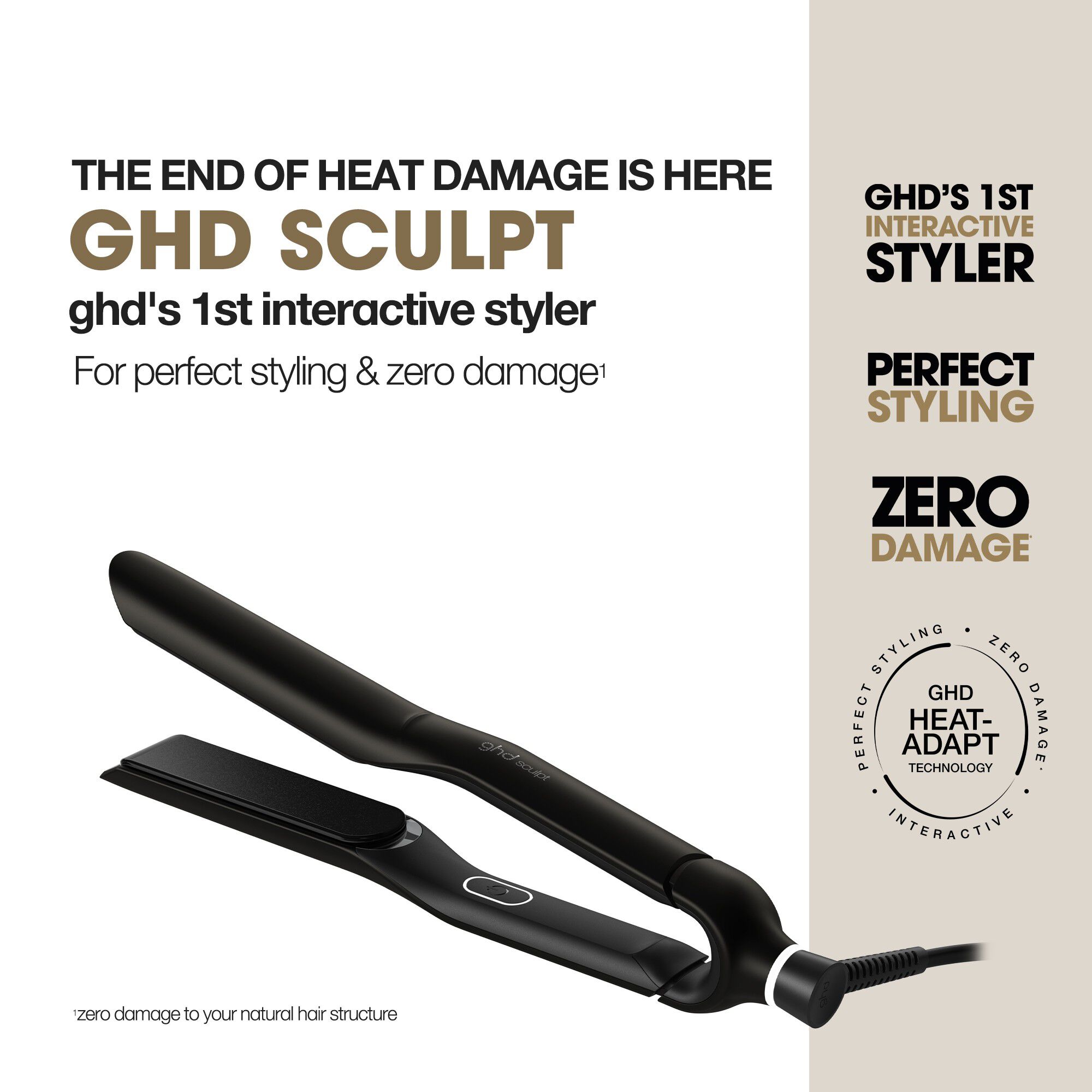 ghd Sculpt Interactive Hair Straightener - Black