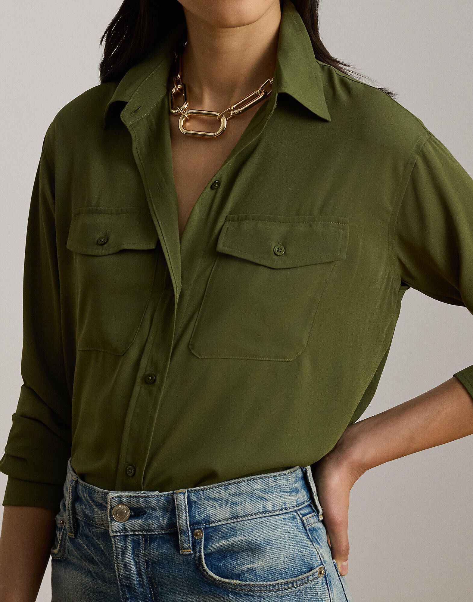 Relaxed Fit Georgette Shirt