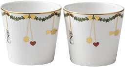 Stjerne Riflet Jul 7 cm. sk&aring;le 2 stk.