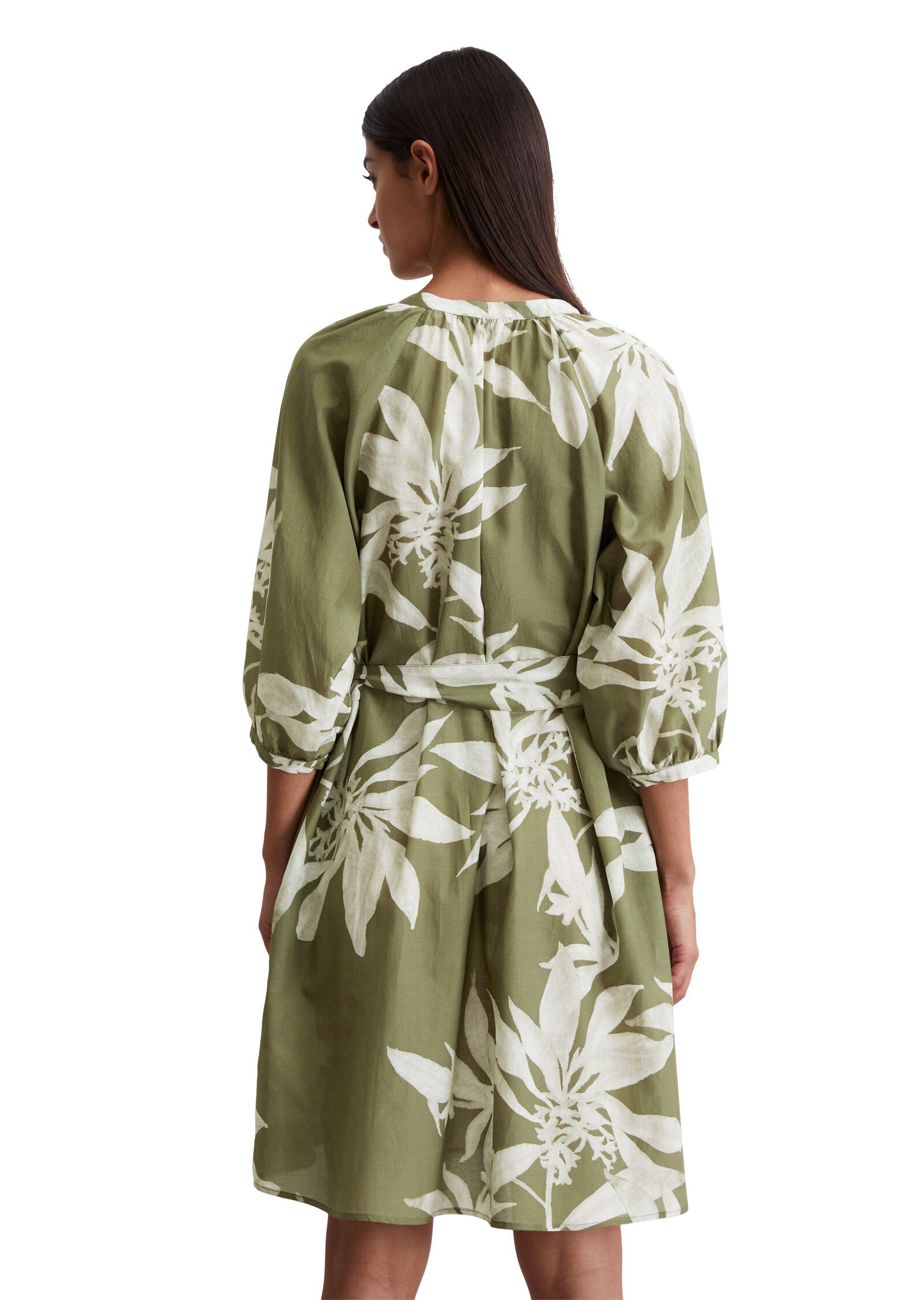 Woven dress, short length, deep v-n