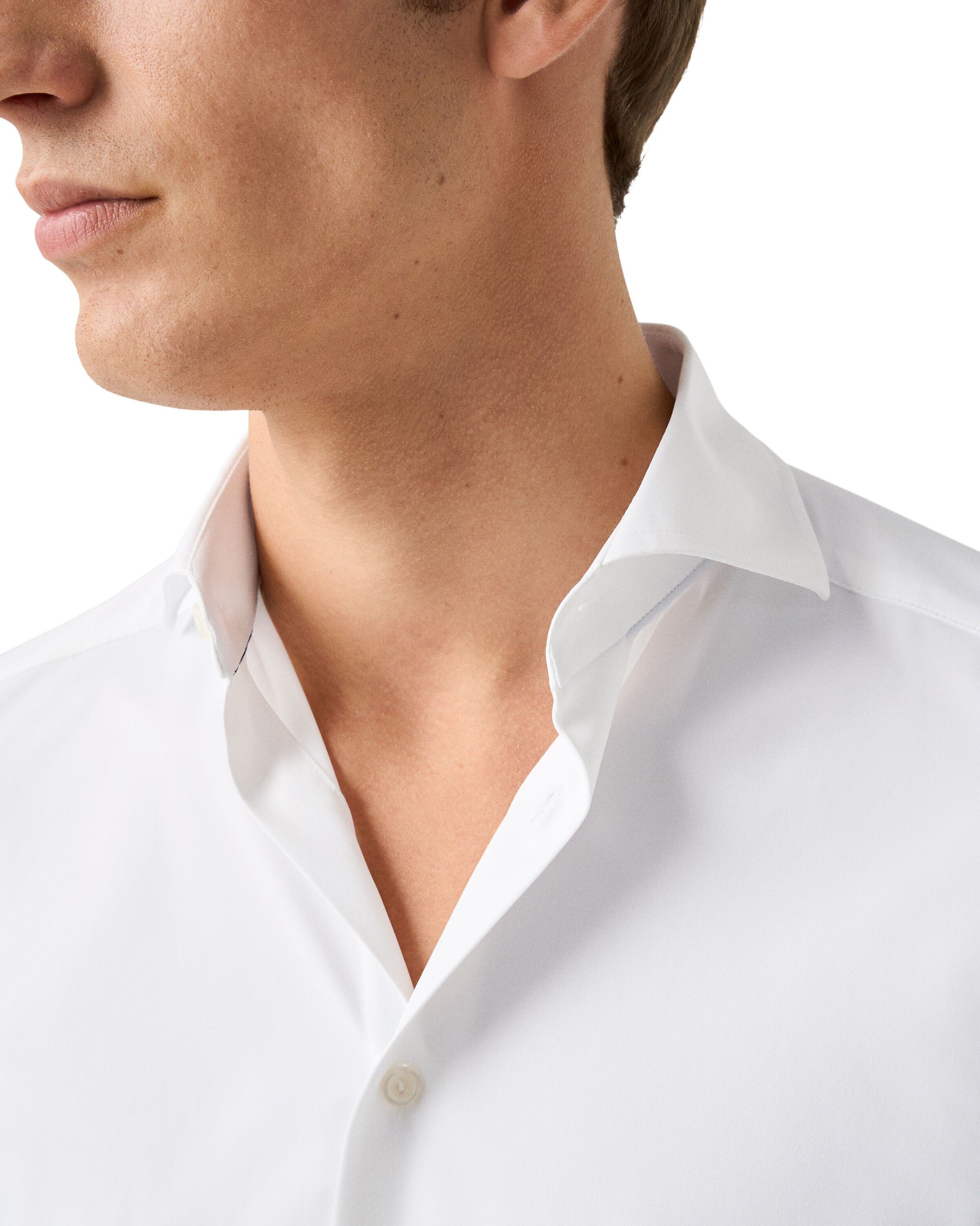 White Four-Way Stretch Shirt - Slim Fit