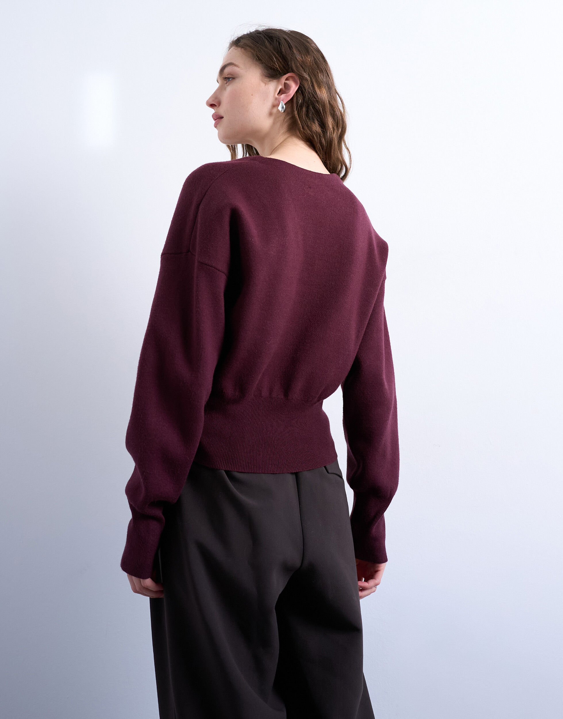 Tscompact Ls V-Neck Cardigan Noos