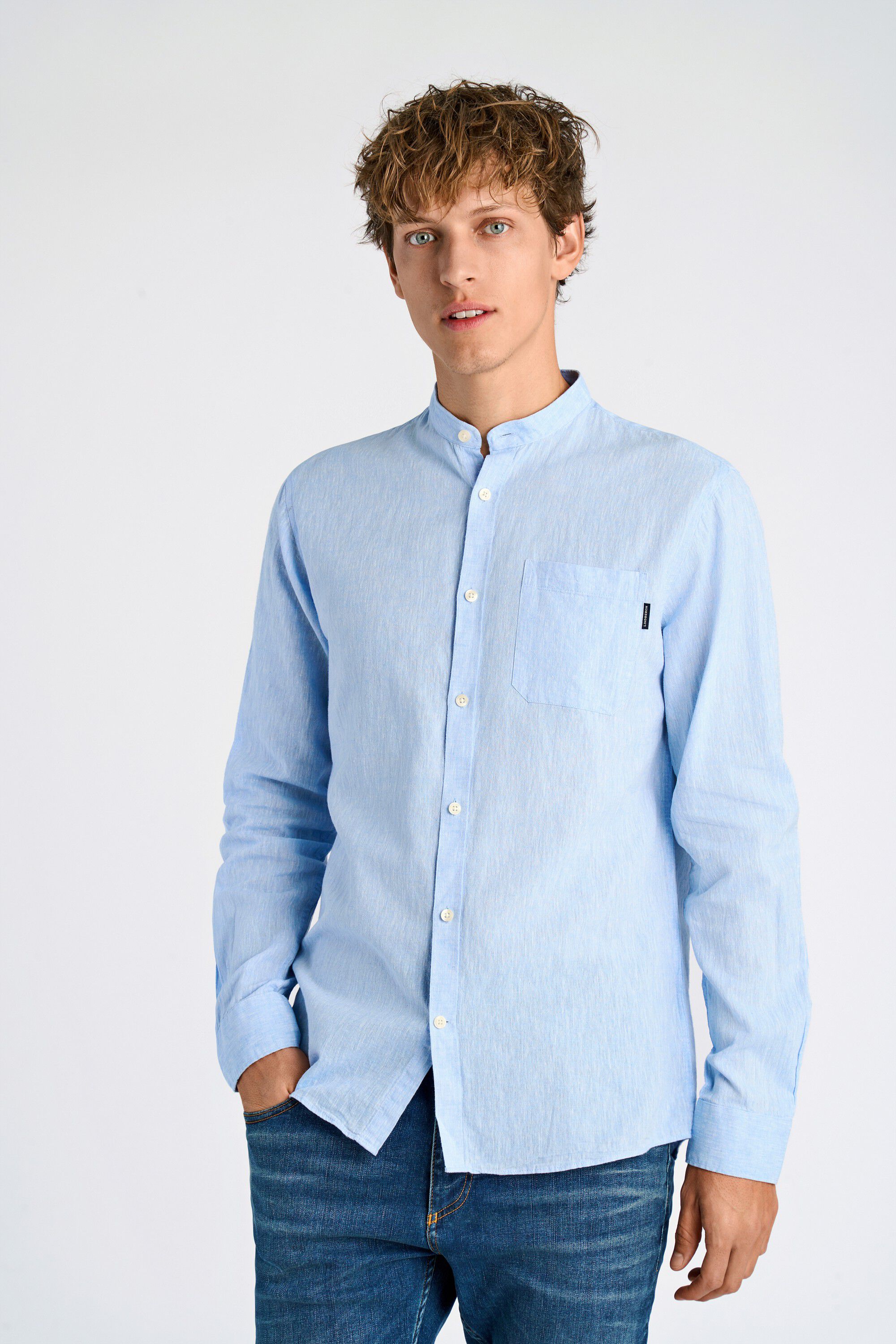 Cotton/linen shirt L/S