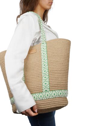 GILI SAC DE PLAGE - FINE COTTON HANDLES - 45 X 40 CM