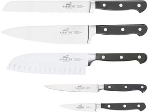 "Knivset Pluton 5 delar StÃ¥l/Svart"