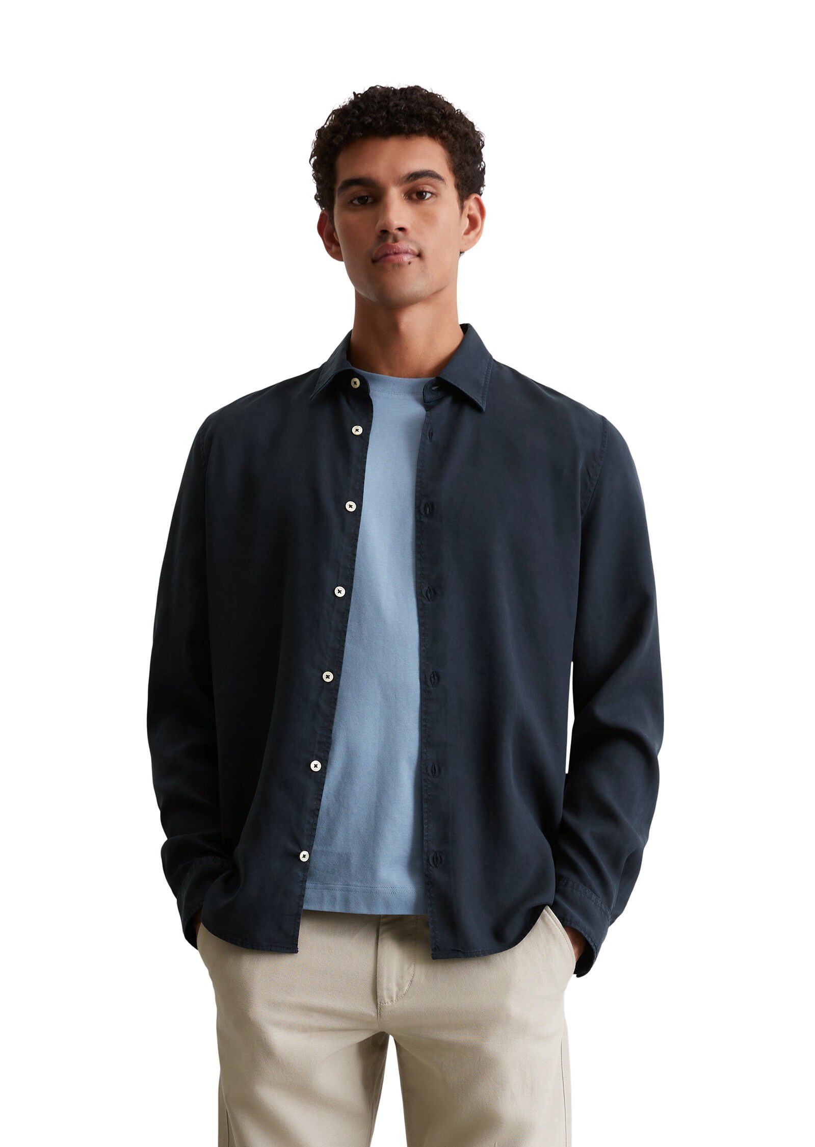 New kent collar, long sleeve, round