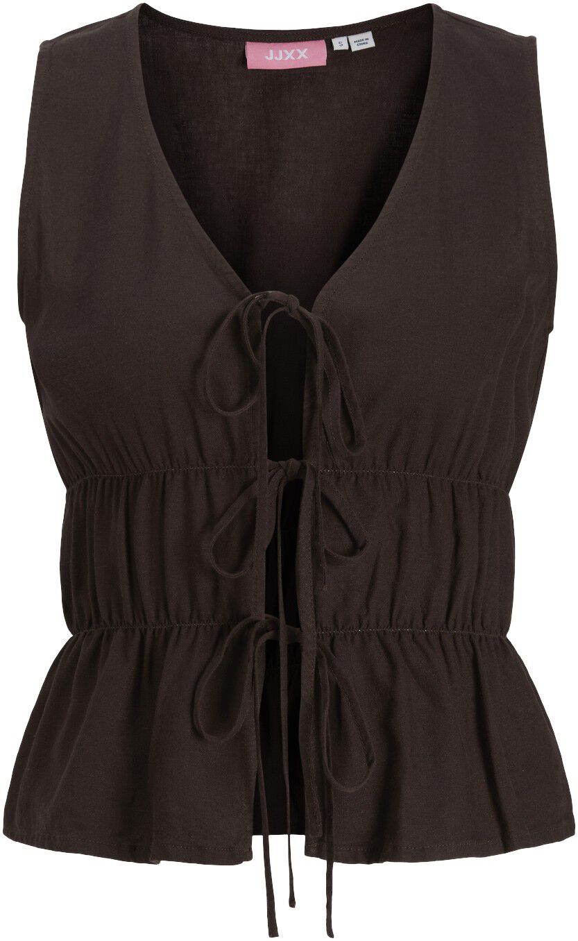 Jxalmira Linen Blend Tie Sl Top Wvn Ln