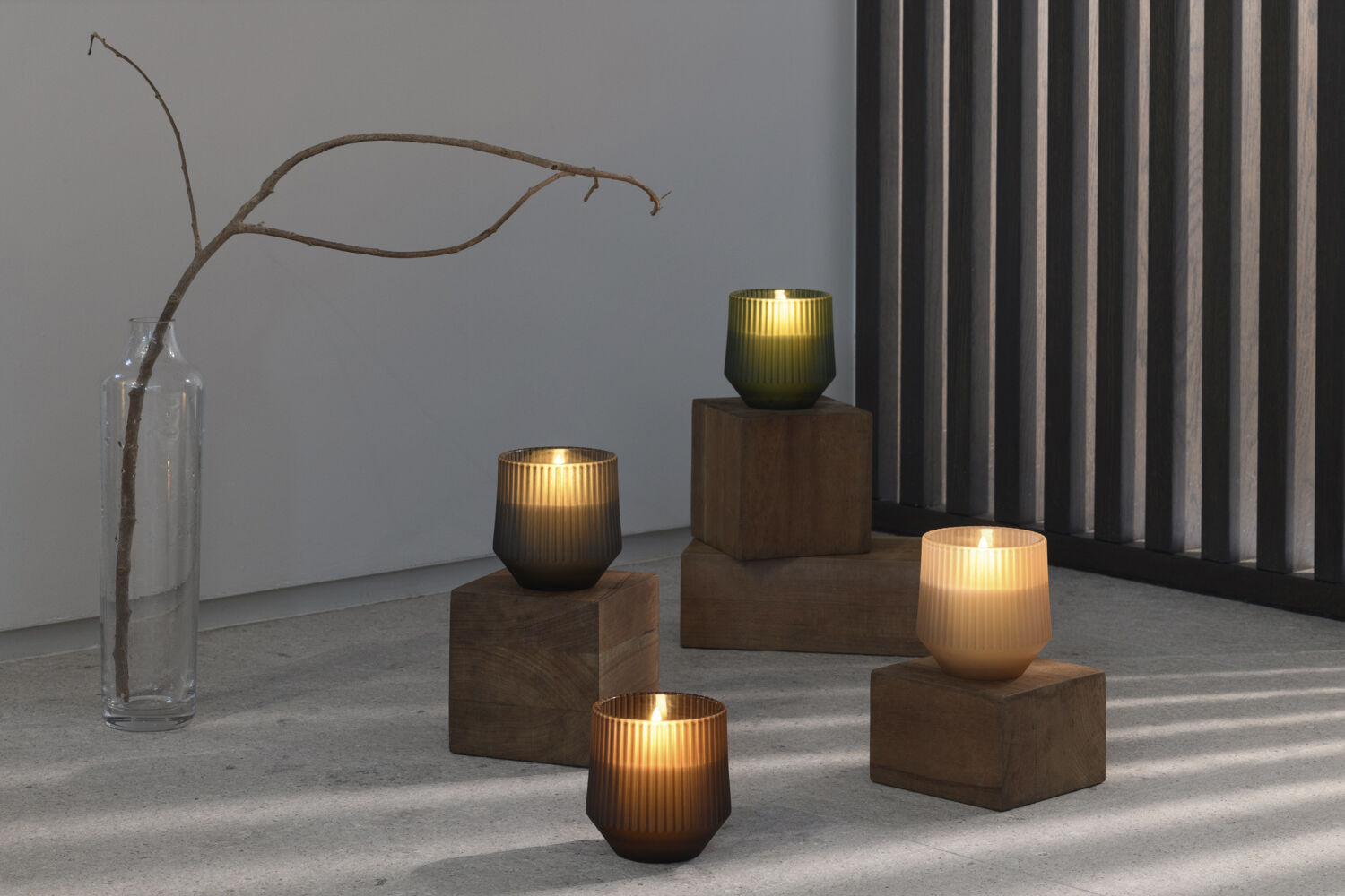 Scented wax glass candle, Uplift, Beige, 8,5x9,5 cm *