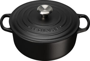 Rund 20 cm støbejerngryde Black