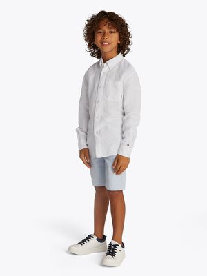 LINEN BLEND RELAXED SHIRT LS