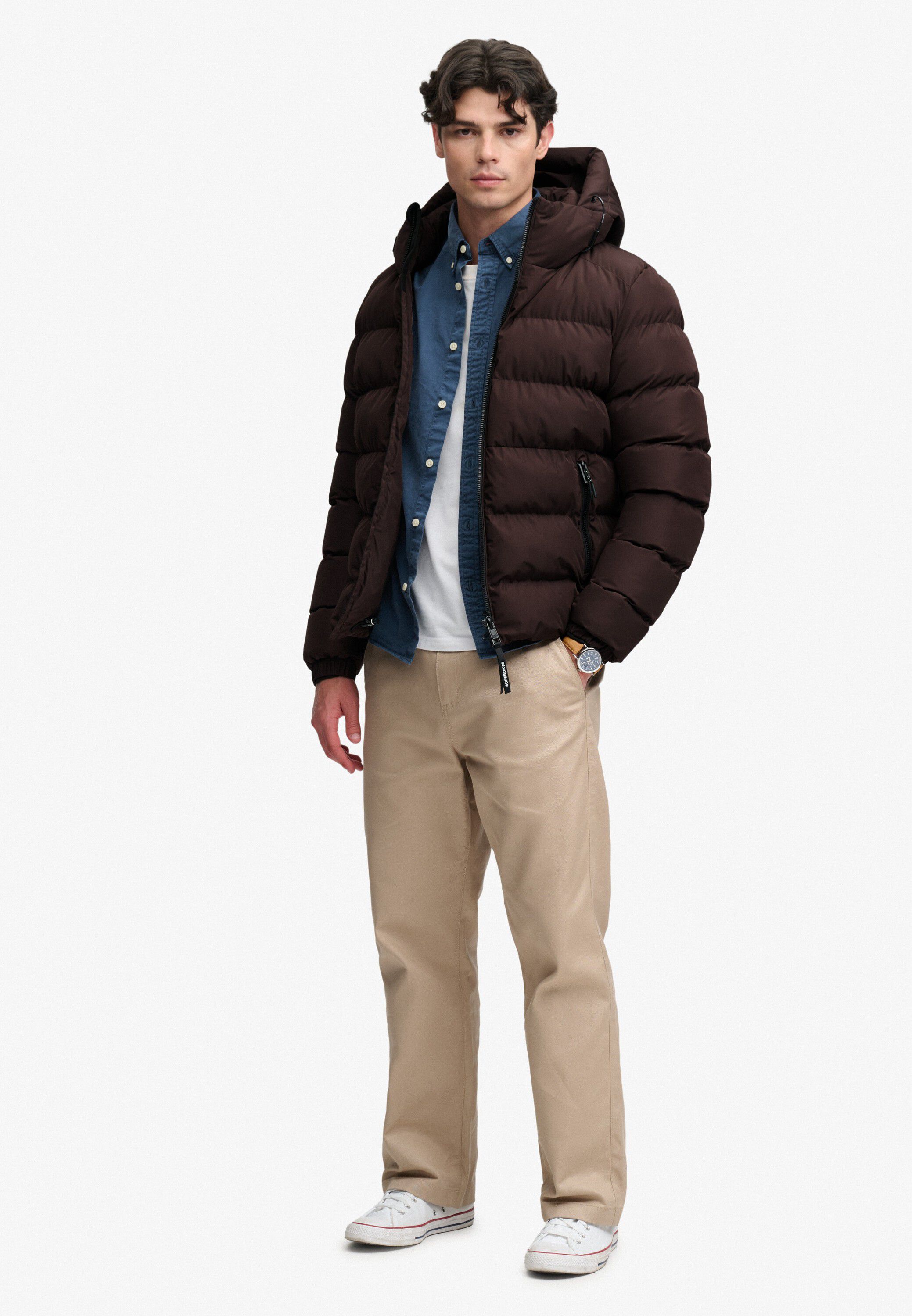 HOODED SPORTS PUFFER JACKET