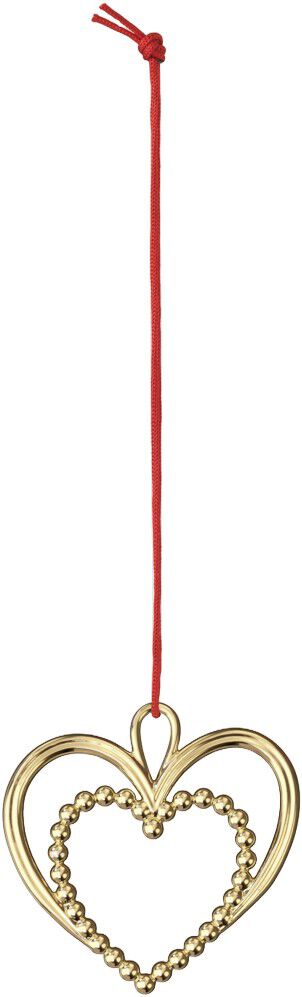 Perle Hjerte H6. 5 forgyldt