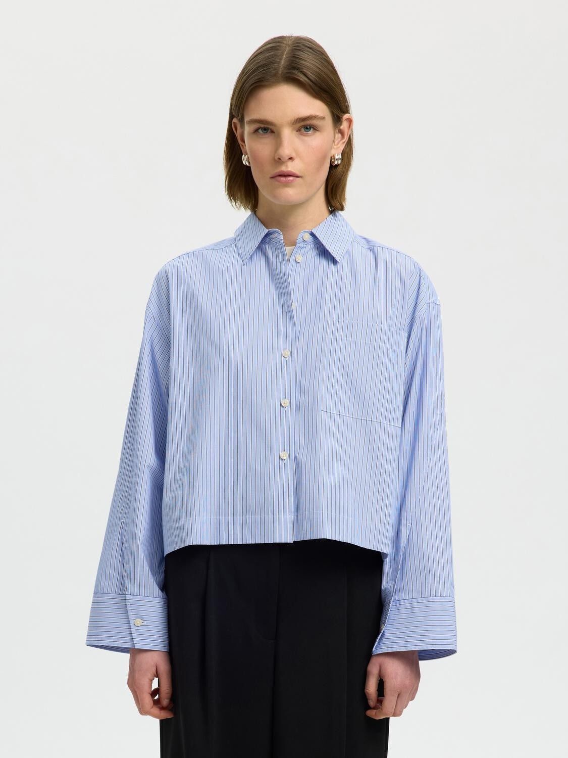 Slwdannie Ls Cropped Boxy Shirt Noos