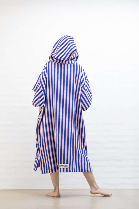 Naram Poncho - dazzling blue & rose