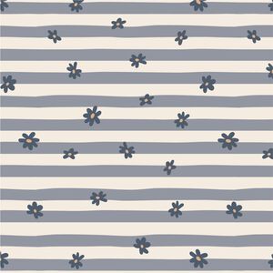 Kaffeserviet 12,5x12,5 cm bl&aring; blomster og lysebl&aring;