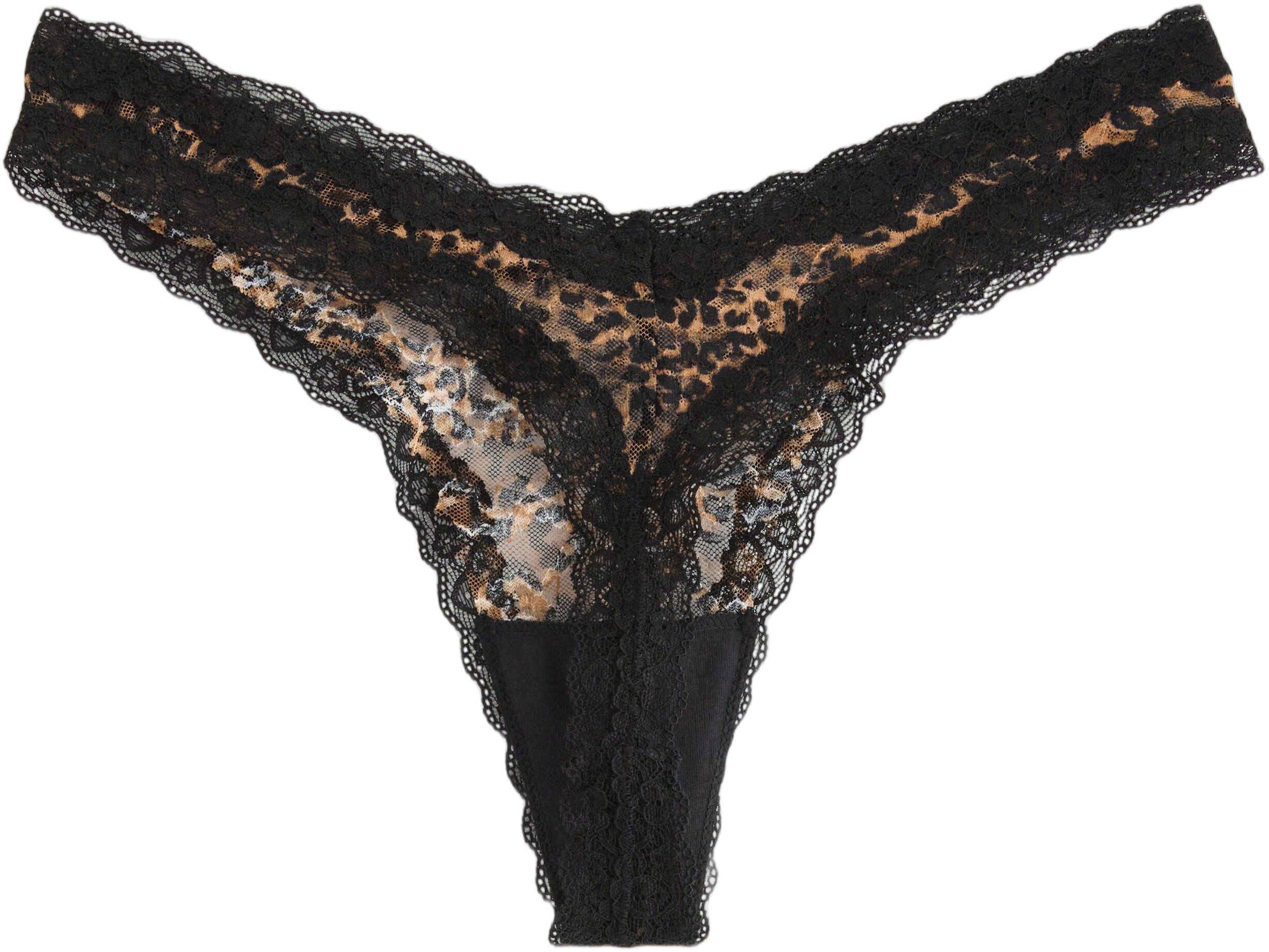 Stringtrosor i spets och mesh-kanga