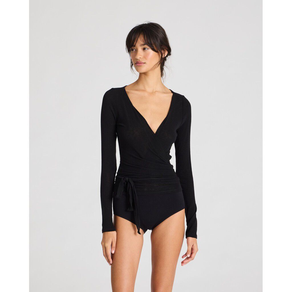 Anne L/S Wool Wrap Top