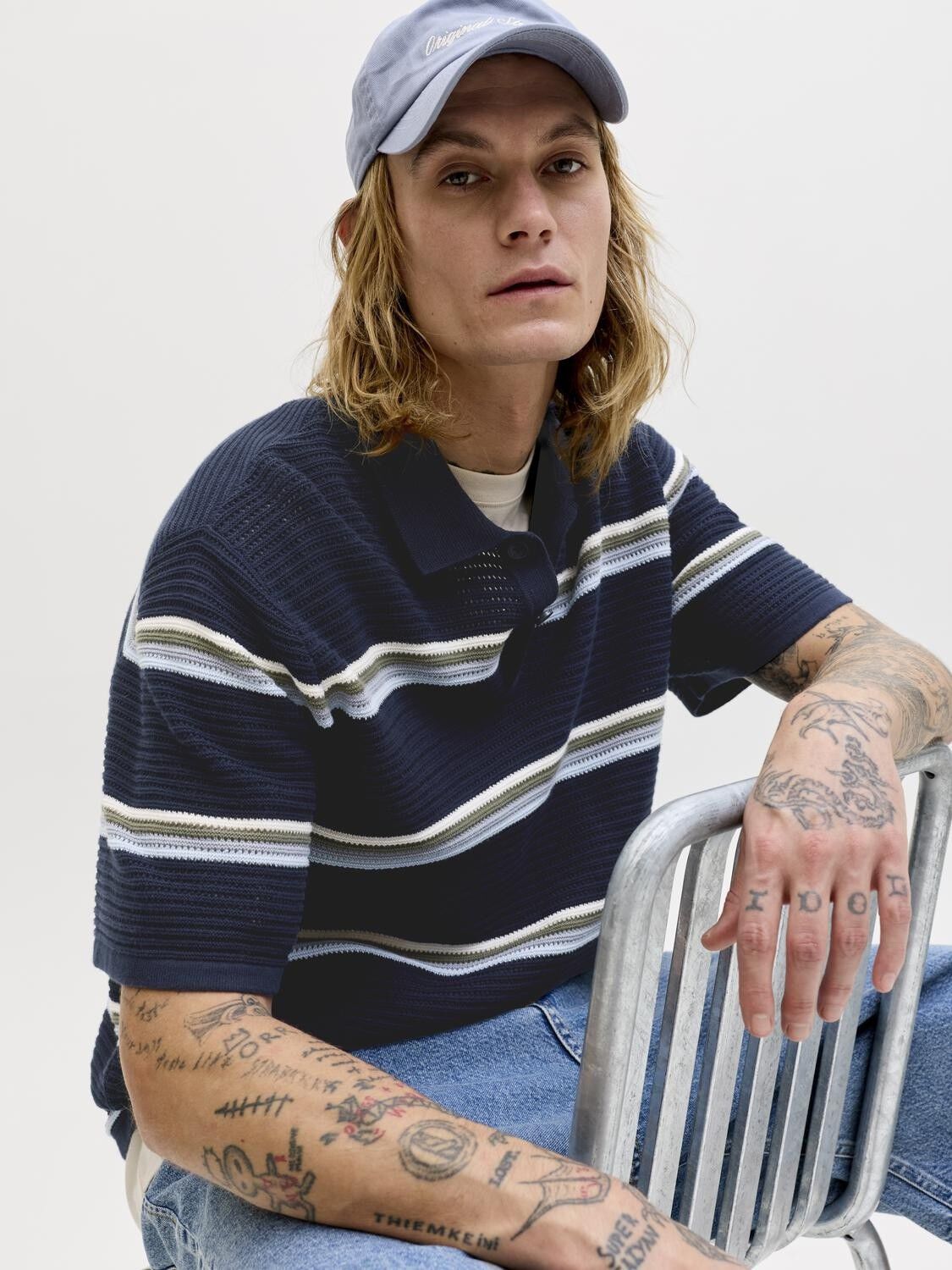 JORMAINE KNIT STRIPE POLO SN