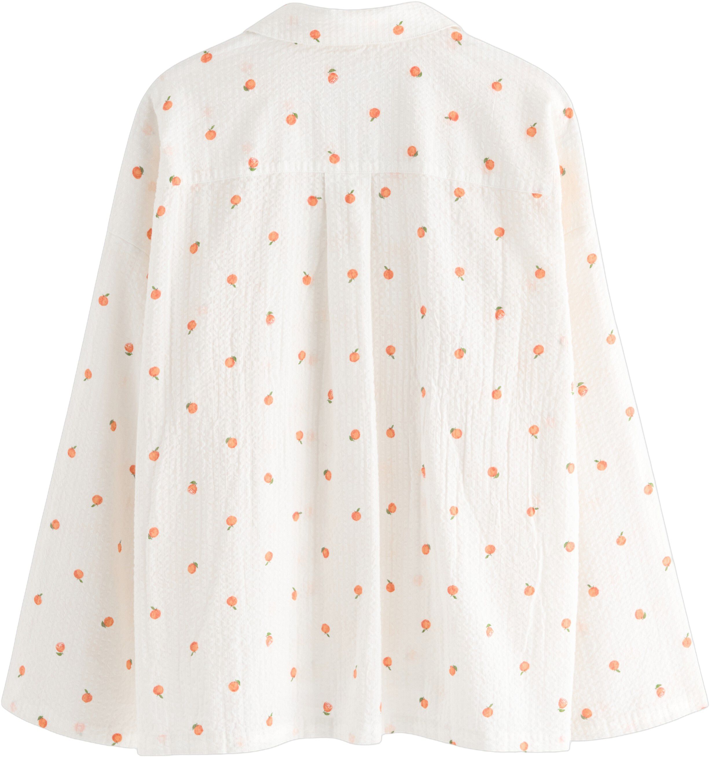 Pyjama shirt in seersucker with lon