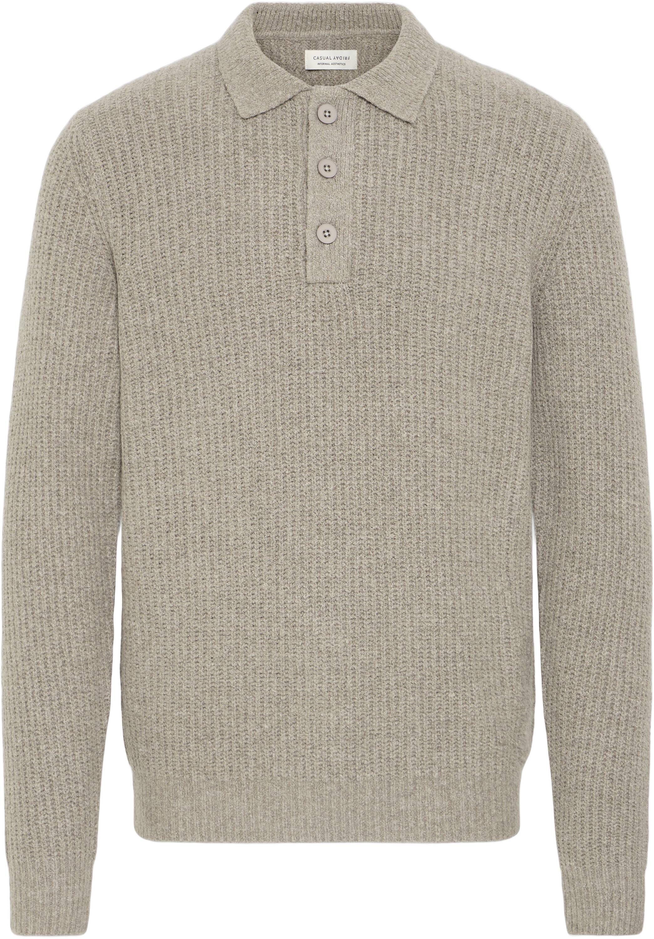 CFGAHN 1X1 RIB POLO KNIT