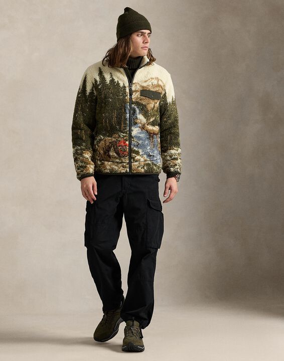 Pile Fleece Graphic Jacket