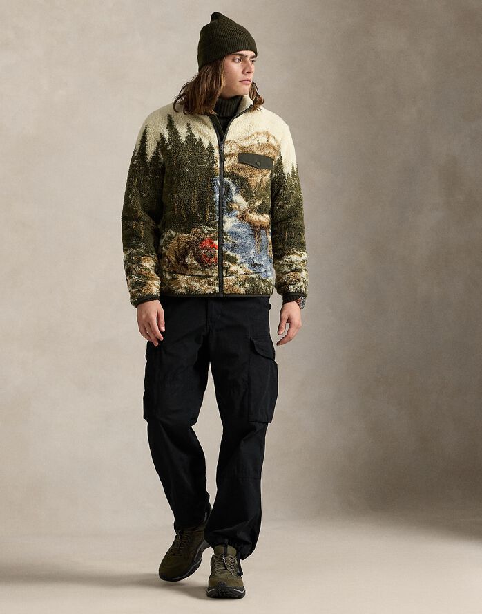 Pile Fleece Graphic Jacket