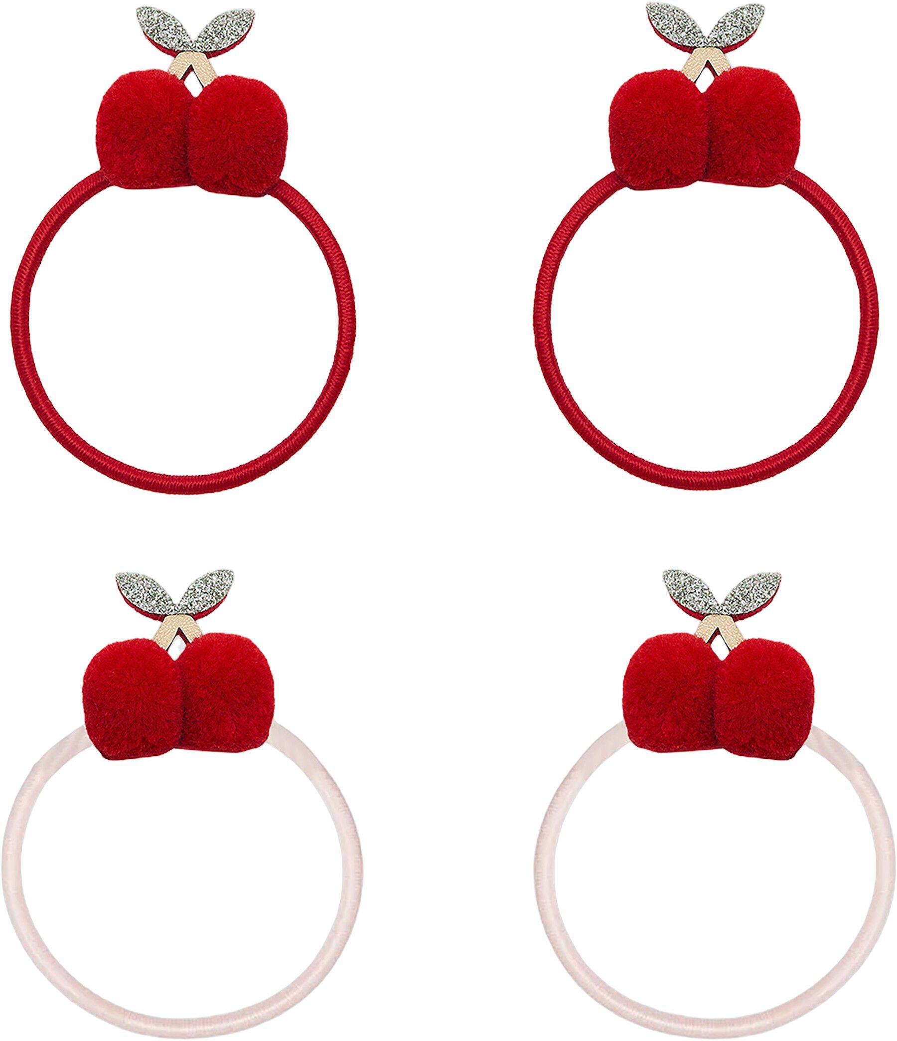 Mimi & Lula - 4 h&aring;relastikker - Pom Pom Cherries Mon Cheri