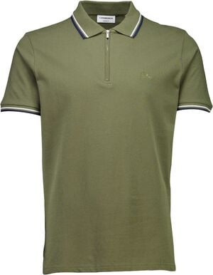 Polo shirt w. zip neck