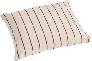Outdoor Market Cushion - 45 x 35 - Beige with red stripe