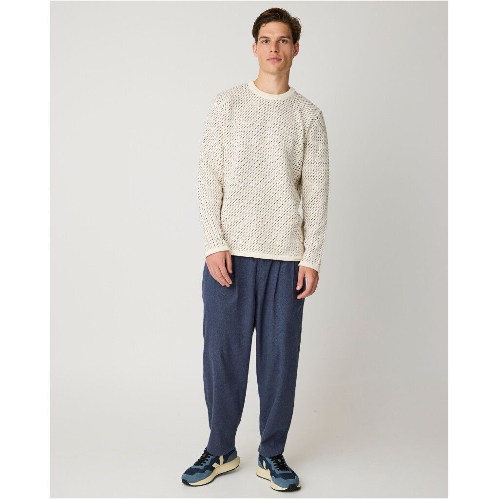 Jacquard crew neck sweater