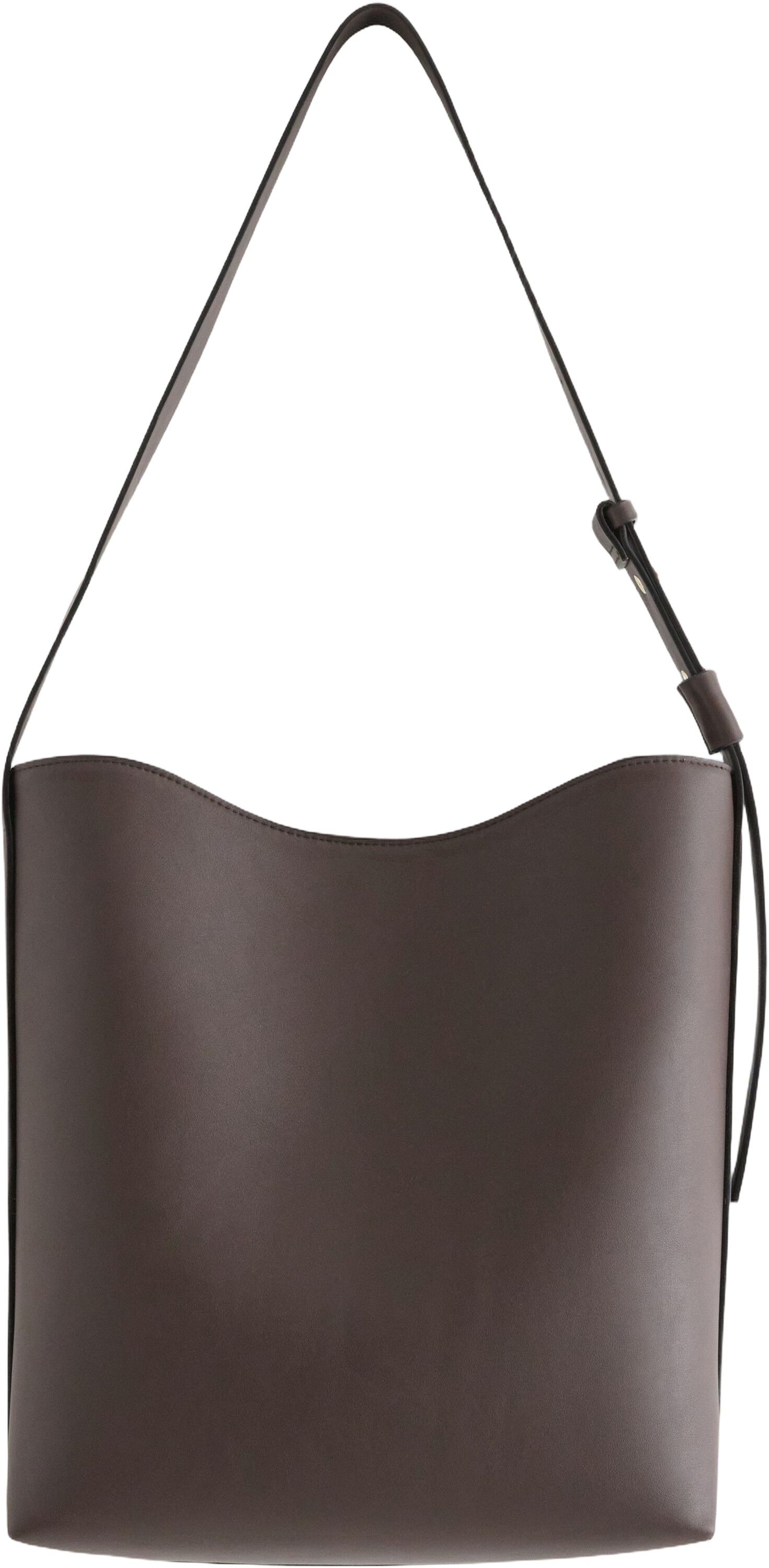 Large shopper bag in imitation leat