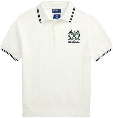 Wimbledon Cotton Polo-Collar Sweater
