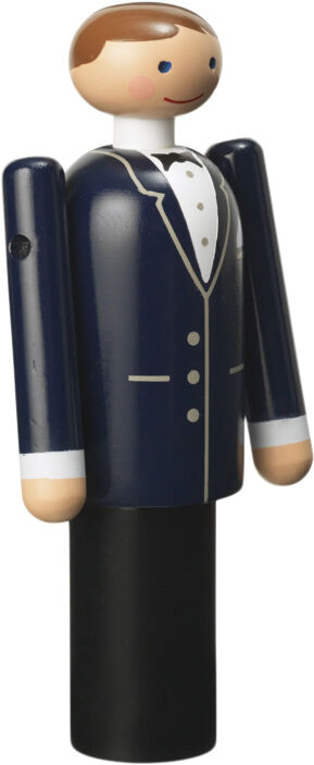 Brudgom H12 cm bl&aring;/sort/hvid