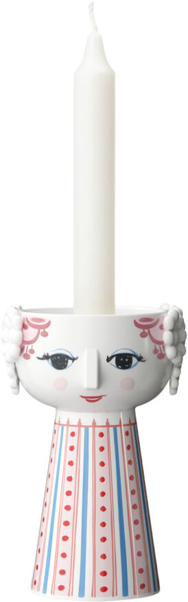 Eva Lysestage H14 cm st&oslash;vet r&oslash;d