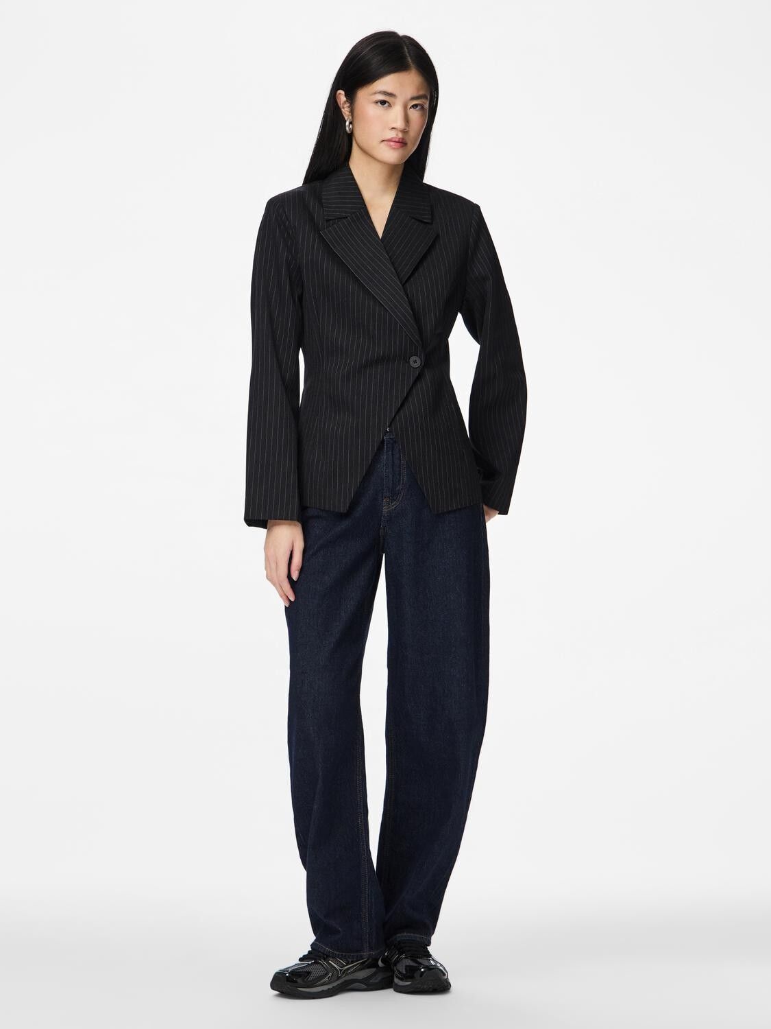 PCFALKA LS FITTET PINSTRIPED BLAZER