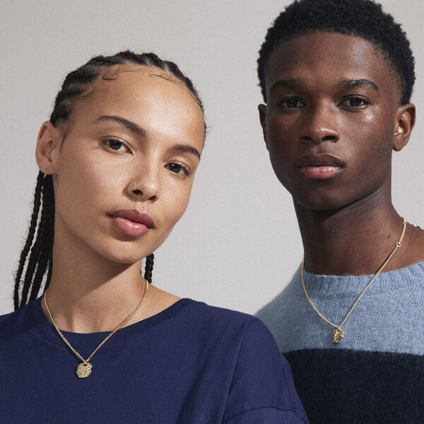 SCOTTIE recycled coin necklace gold-plated