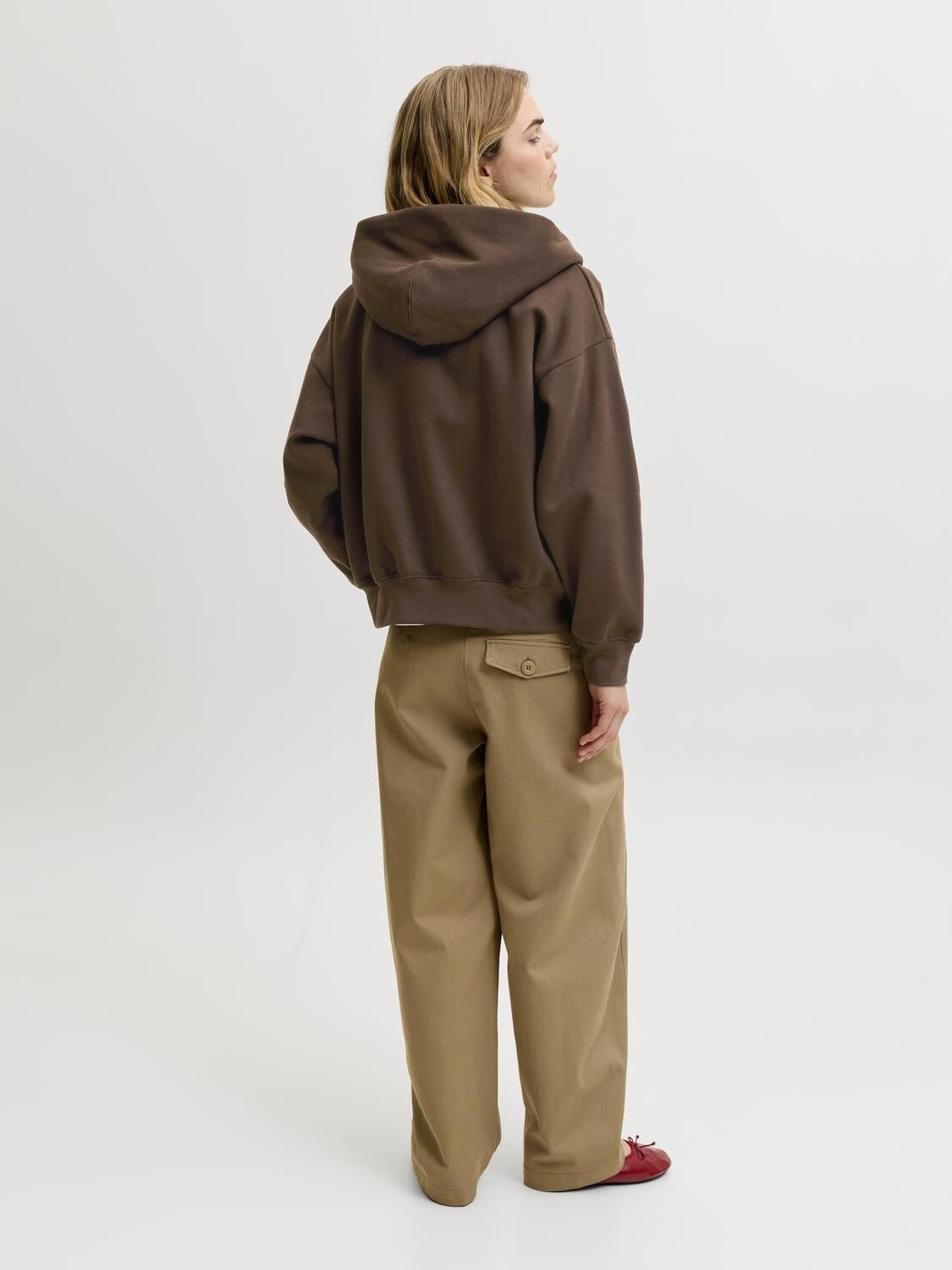 JXSOPHIA BOXY LS ZIP HOOD SWT