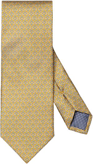 Geometric Print Silk Tie