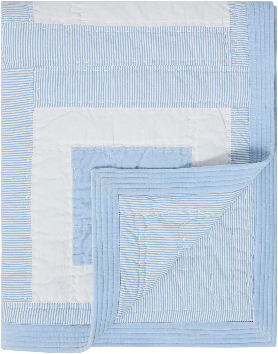 Quilted Patchwork Organic Cotton Bedspread