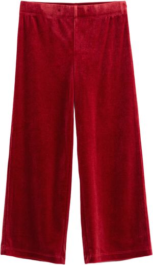Soft trousers in velvet with an ela