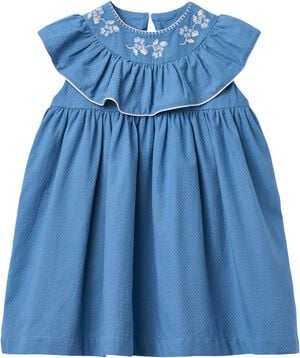 FRILL DRESS W. DECO EDGE