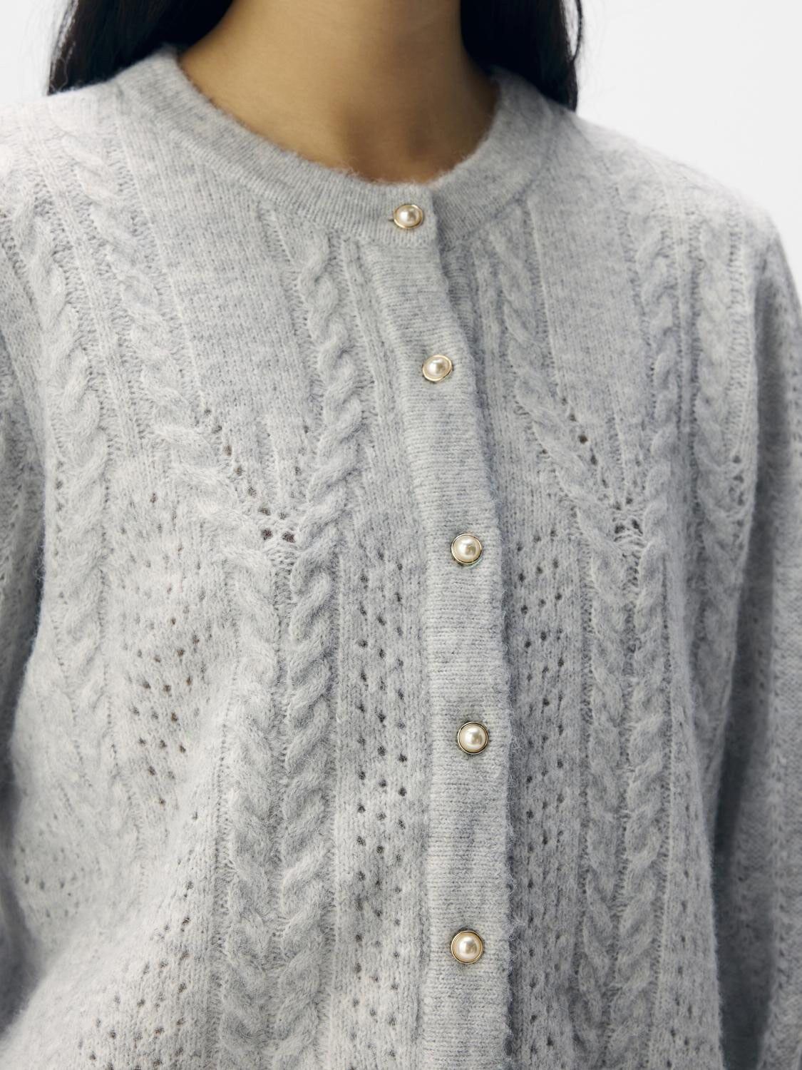 Objflora Re Ls Knit Button Cardigan Noos