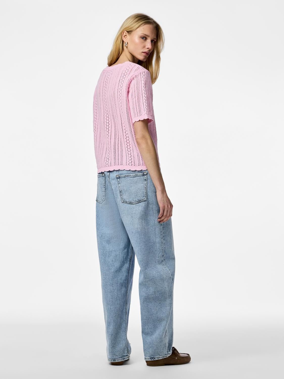 Pcnuka Ss O-Neck Knit Cardigan Noos Bc