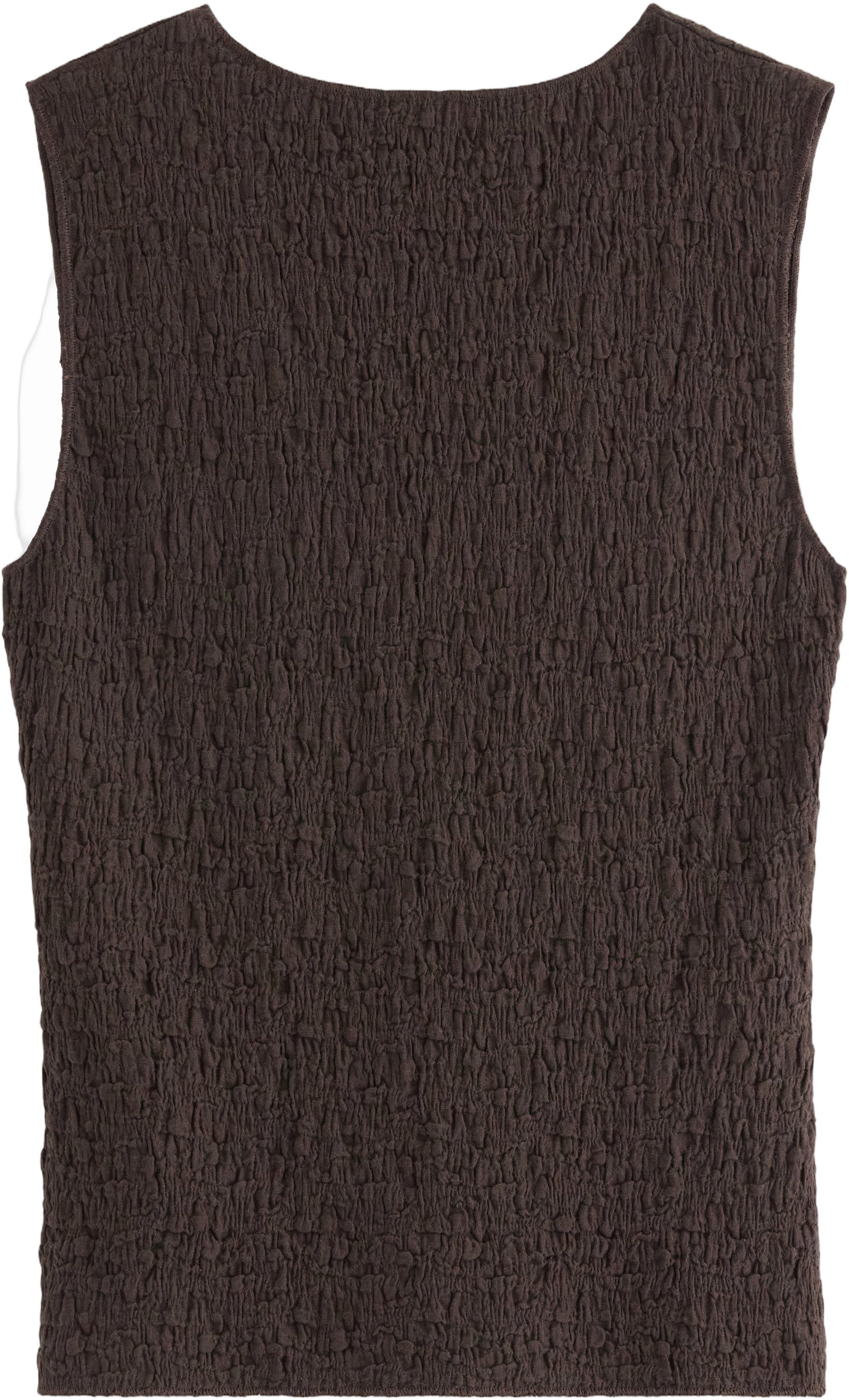 Structured sleeveless top in jersey