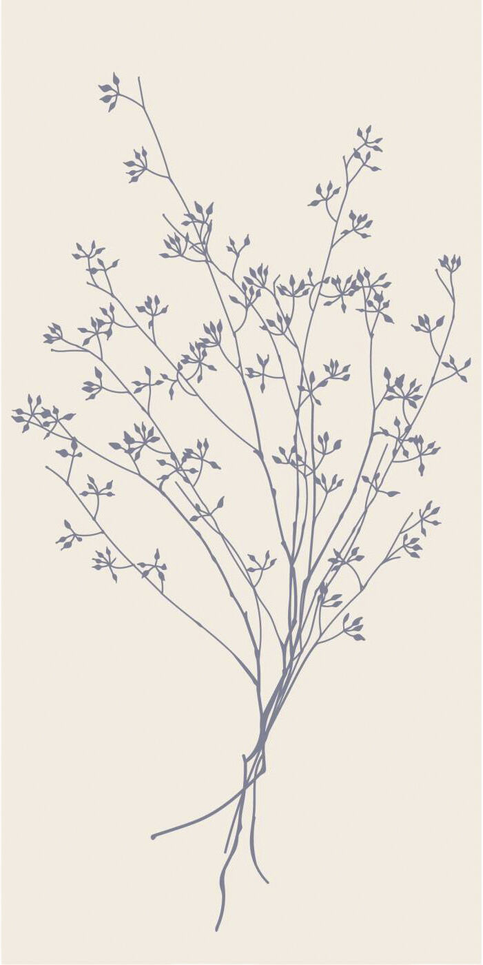 Serviet bl&aring; blomstersilhuet 16 stk pr pakke