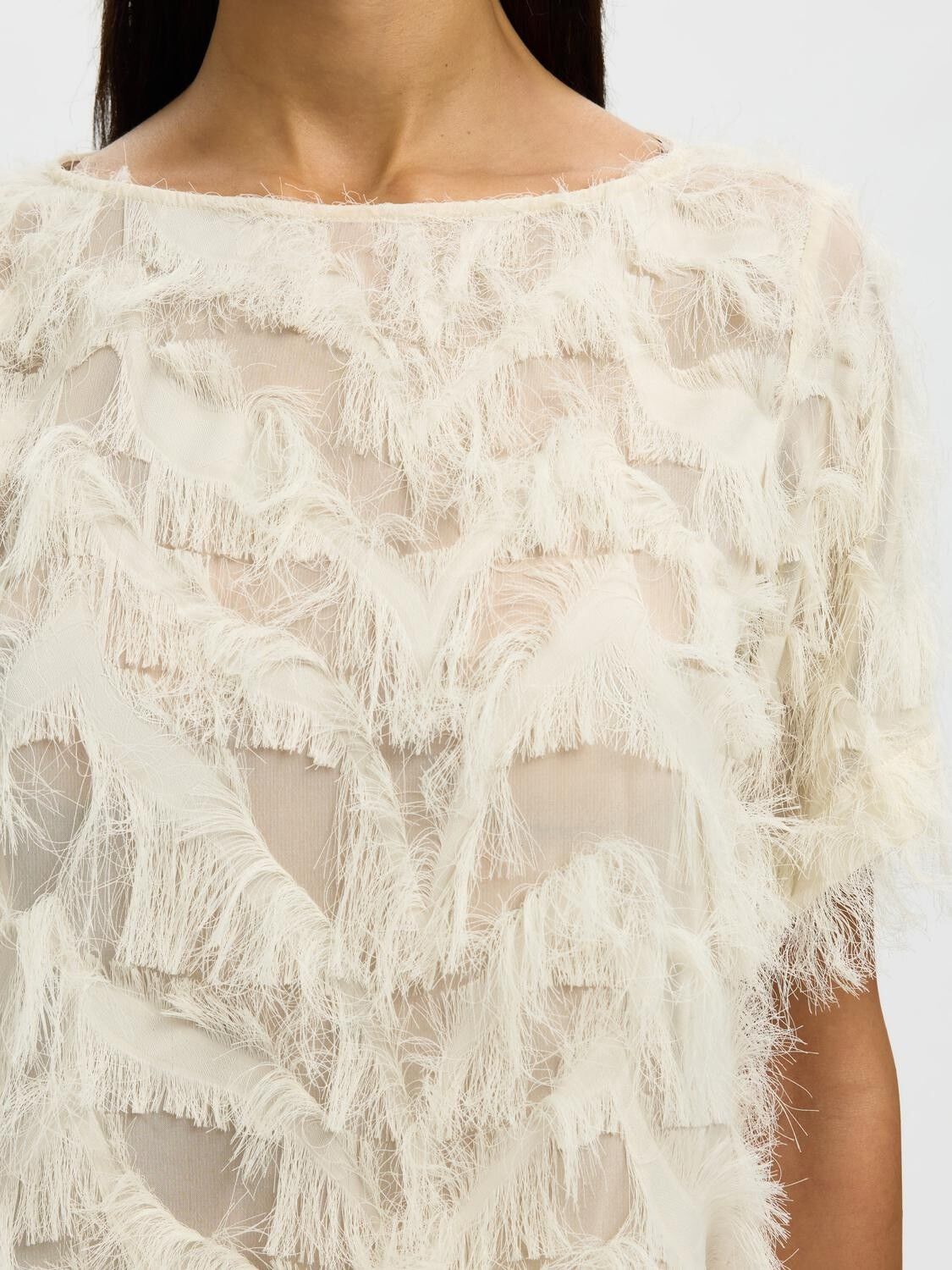 Slfmyline Ss Boat Neck Top B