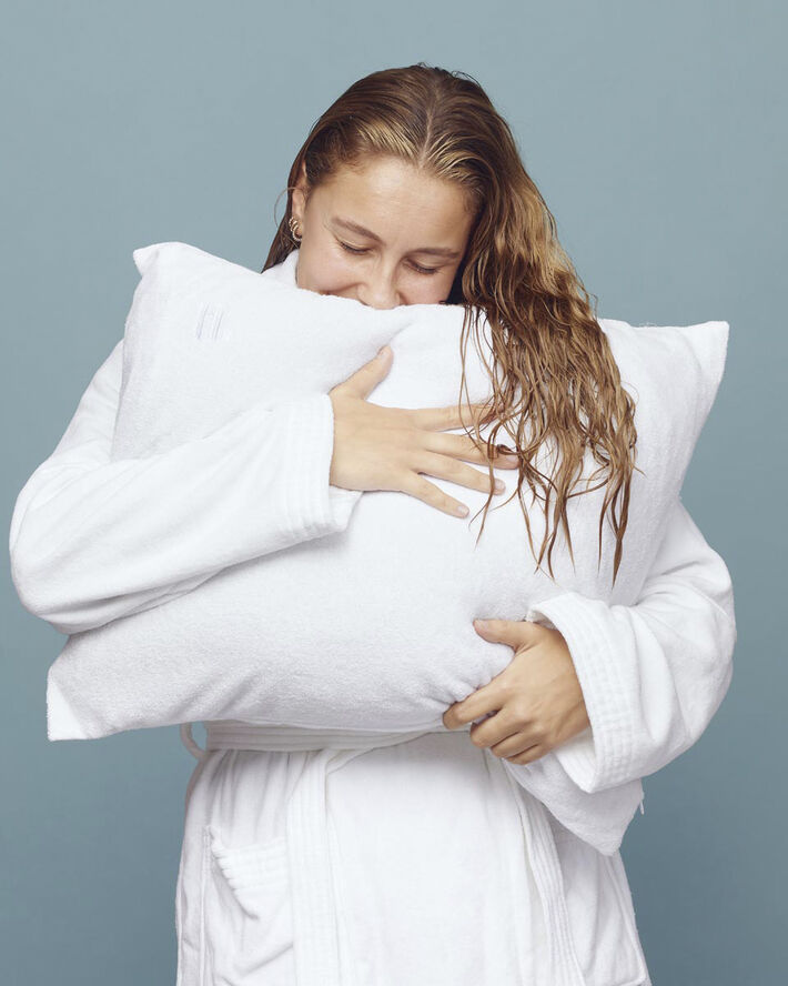 Towel Pillowcase, White 60x63/70cm